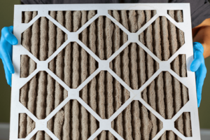 Dirty and clogged air filter that needs to be changed